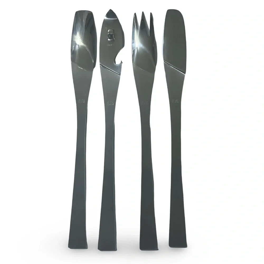 Vintage MCM Arthur Salem Stainless Steel Bar Accessories Set